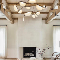 Glacera Alabaster Artistic Modern Chandelier For Living Room