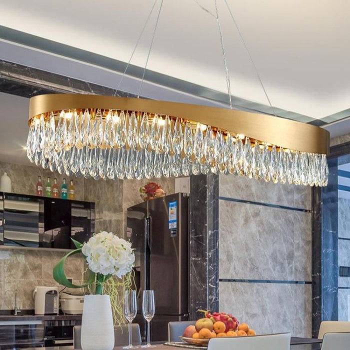 Elma Oval Crystal Chandelier