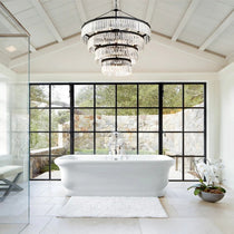 Elemory Glass 22 Light Round Chandelier