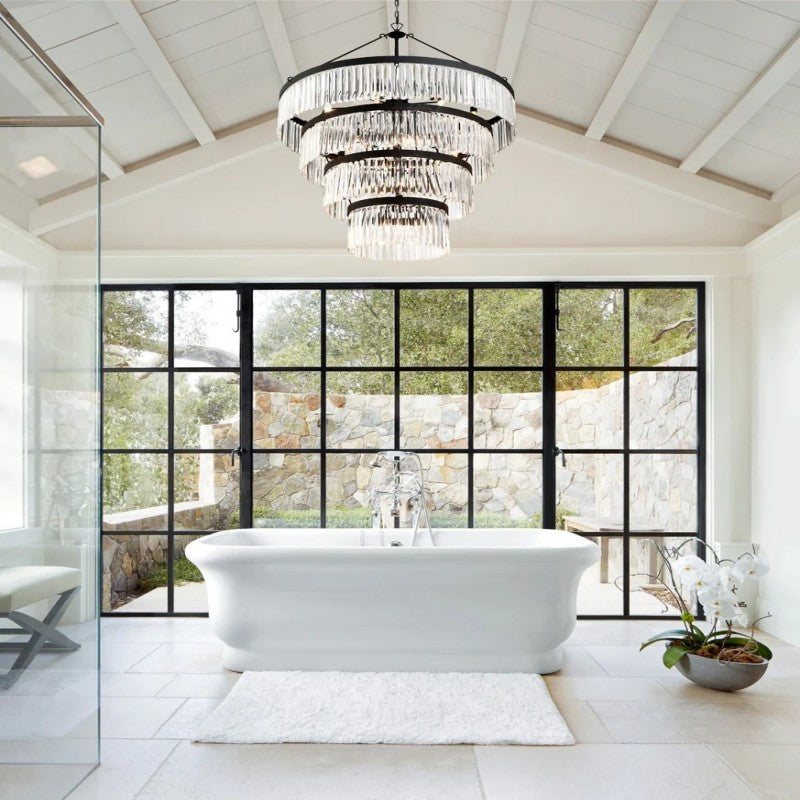 Elemory Glass 22 Light Round Chandelier
