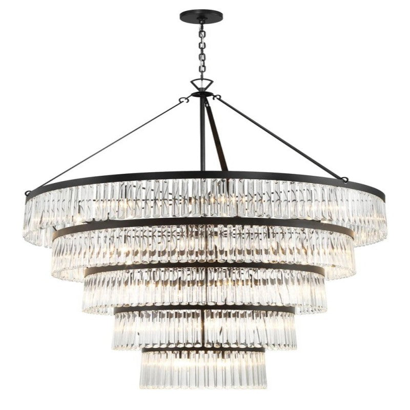 Elemory Glass 30 Light Round Chandelier