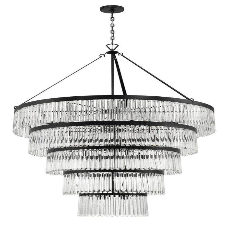 Elemory Glass 30 Light Round Chandelier