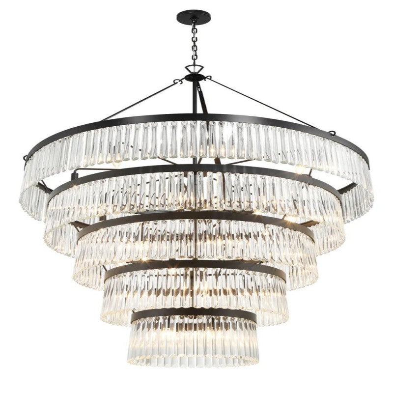 Elemory Glass 30 Light Round Chandelier