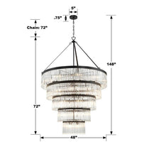 Elemory Glass 30 Light Round Chandelier