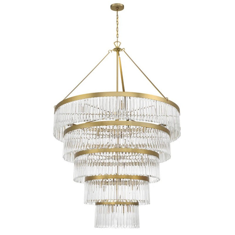 Elemory Glass 30 Light Round Chandelier