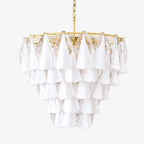 Lunara White Murano Glass Chandelier