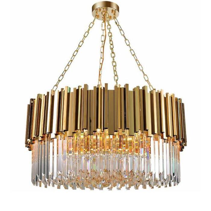 Enoch Gold Plated Round Crystal Chandelier Secondary image