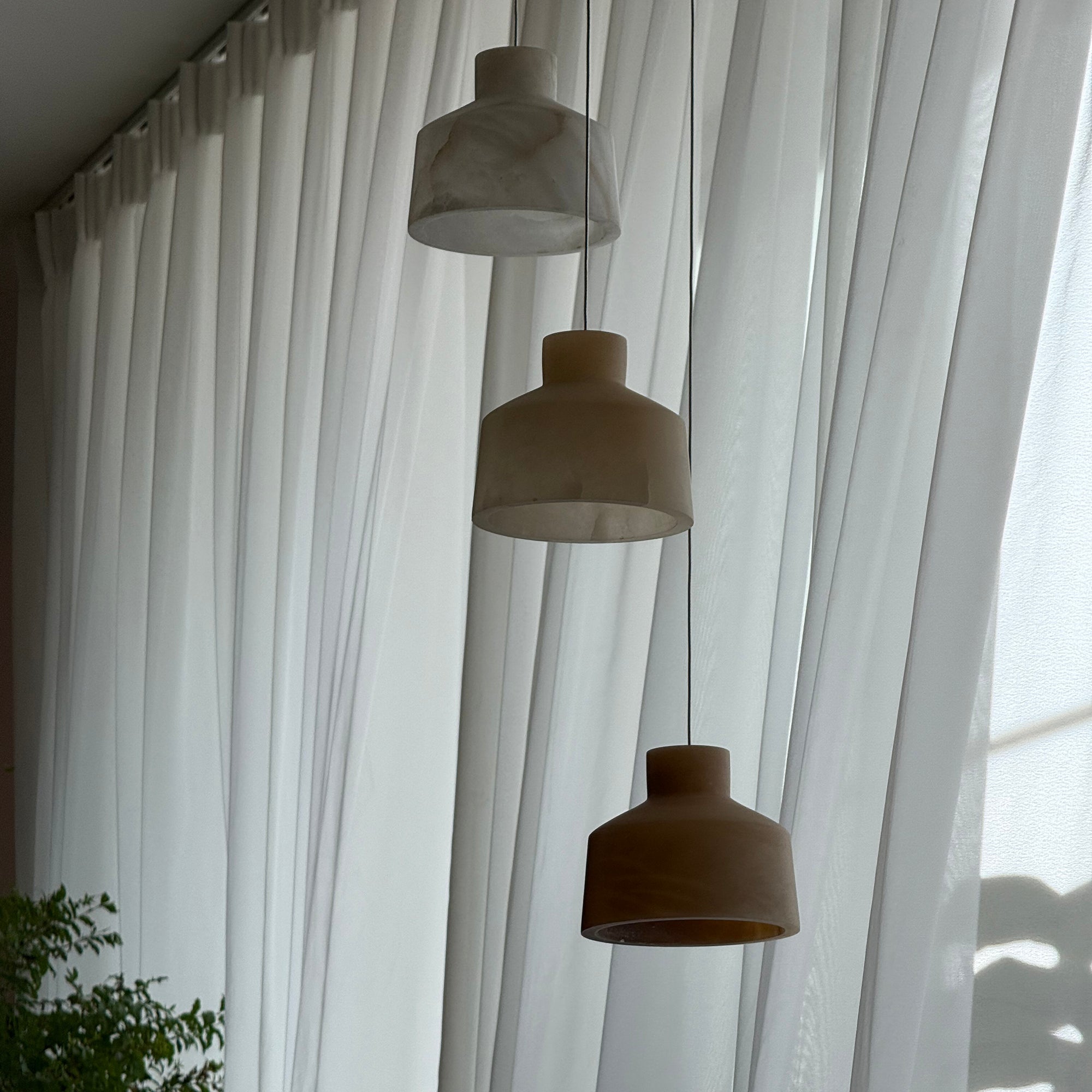 Etruscan Alabaster Pendant Lamp