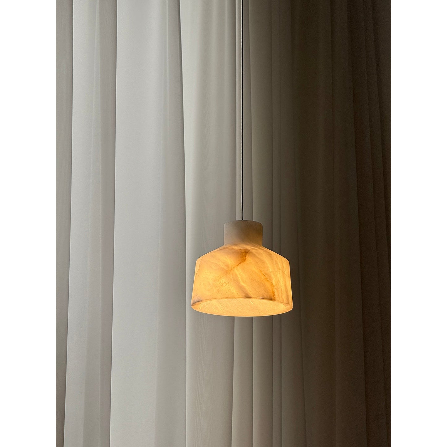 Etruscan Alabaster Pendant Lamp