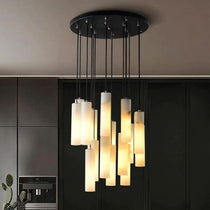 Eudora Alabaster Cylindrical Chandelier