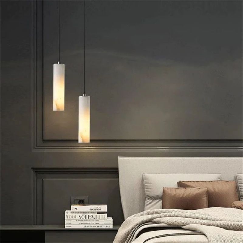 Eudora Alabaster Cylindrical Chandelier