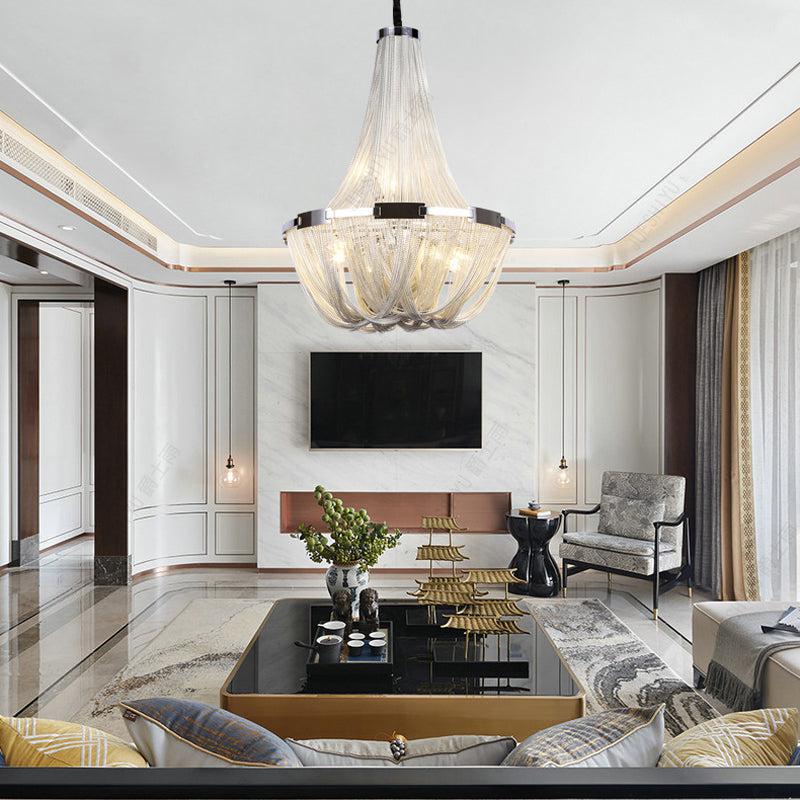 Eldorado Luxury Aluminum Chain Tassel Chandelier Secondary image