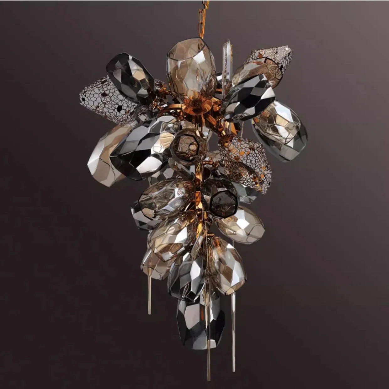 Art Luxury Smoke Glass Chandelier