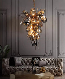 Art Luxury Smoke Glass Chandelier
