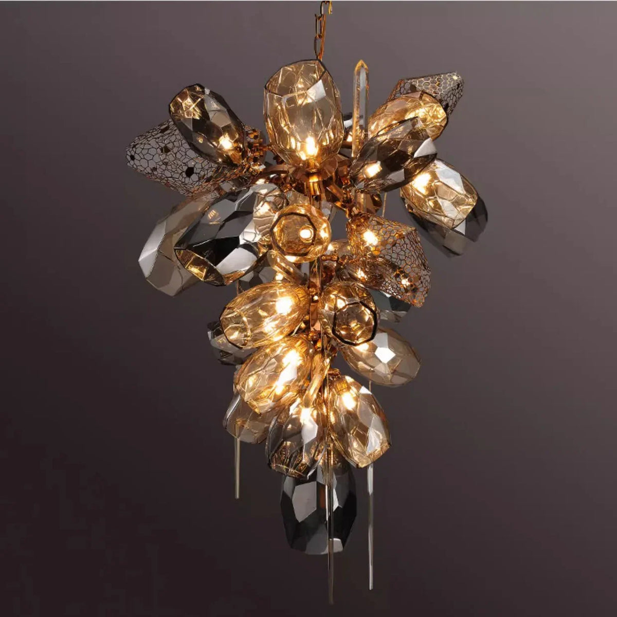 Art Luxury Smoke Glass Chandelier