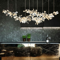 Gingko Large Ceramic Flower Artistic Branch Chandelier