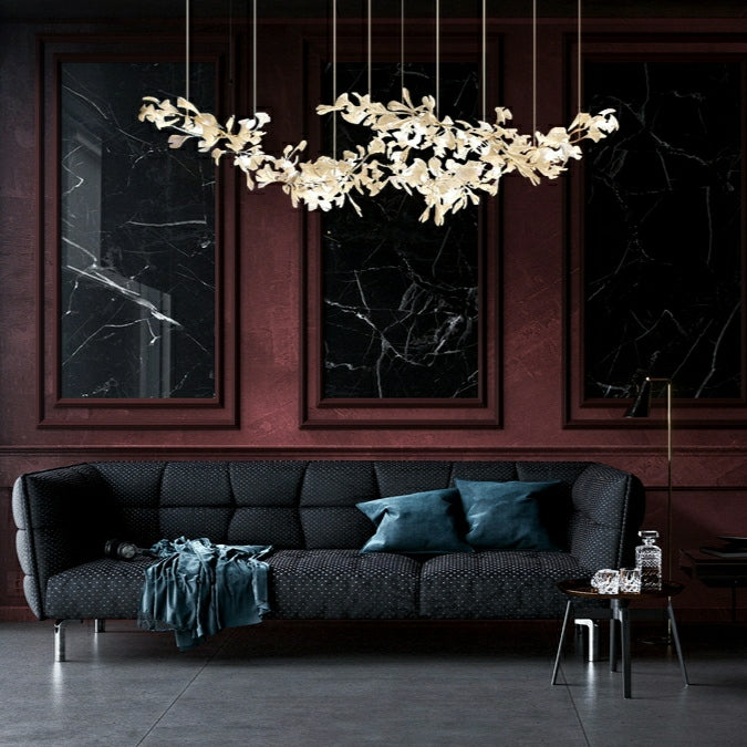 Gingko Large Ceramic Flower Artistic Branch Chandelier