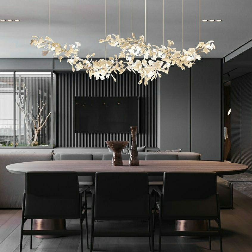 Gingko Large Ceramic Flower Artistic Branch Chandelier