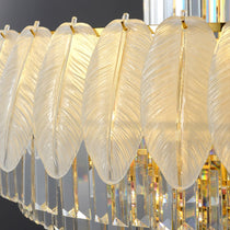 Extra Large Crystal Feather Style Chandelier Long Foyer Staircase Ceiling Lighting Fixture For Living Room