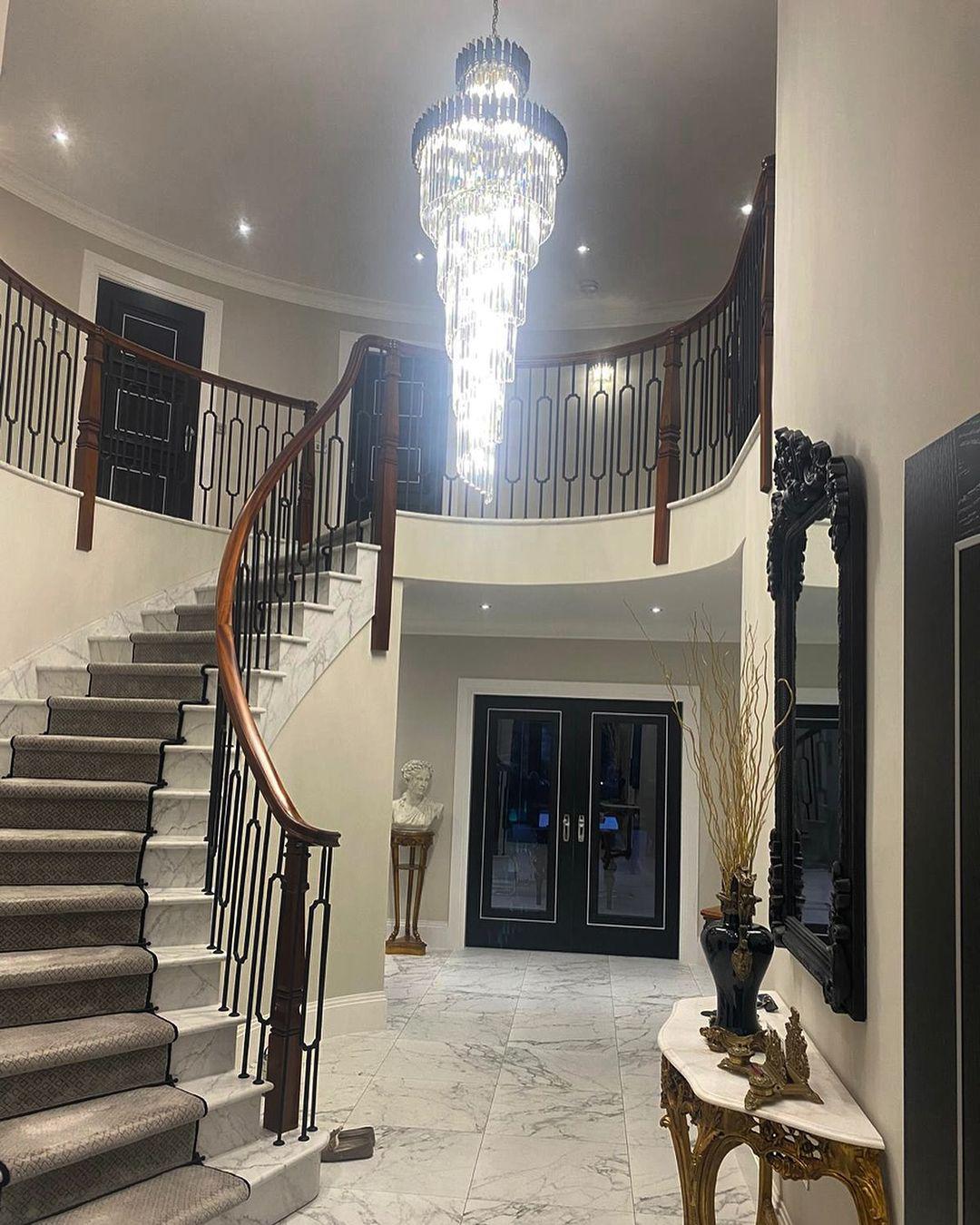 Spiral Crystal Chandelier For Foyer/ Staircase