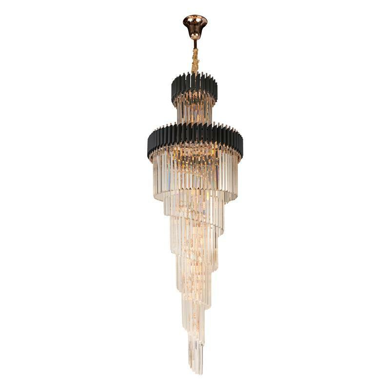 Spiral Crystal Chandelier For Foyer/ Staircase
