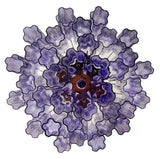 Fantastic Murano Amethyst Glass Tube Chandelier