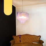 Fantastic Murano Amethyst Glass Tube Chandelier