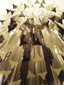 Fantastic Murano Prisms Smoked Transparent Chandelier