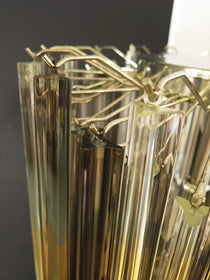 Fantastic Murano Prisms Smoked Transparent Chandelier