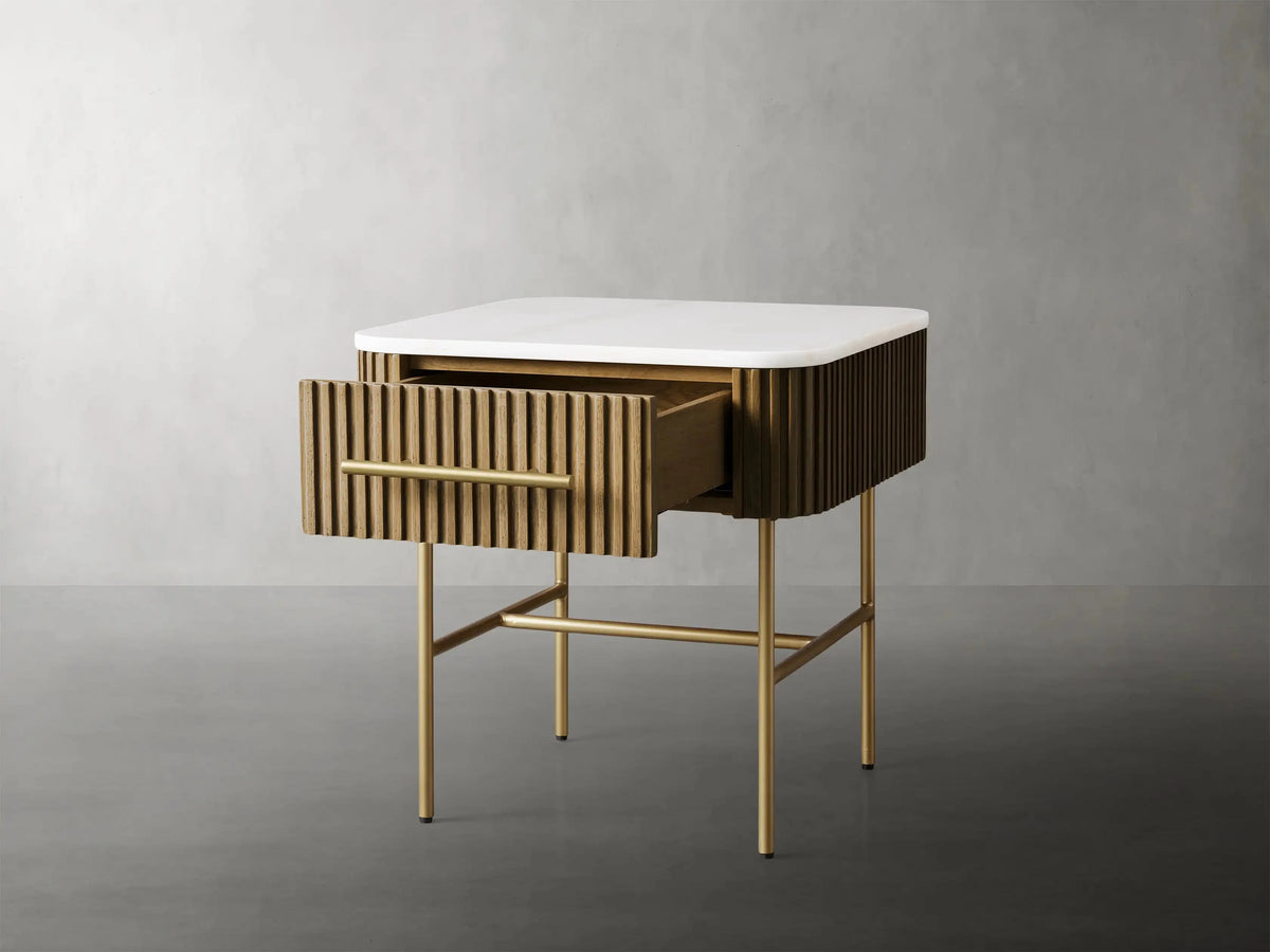 Finnley End Table with Drawer-Vancei