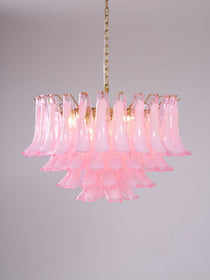 Fiora Pink Glass Chandelier