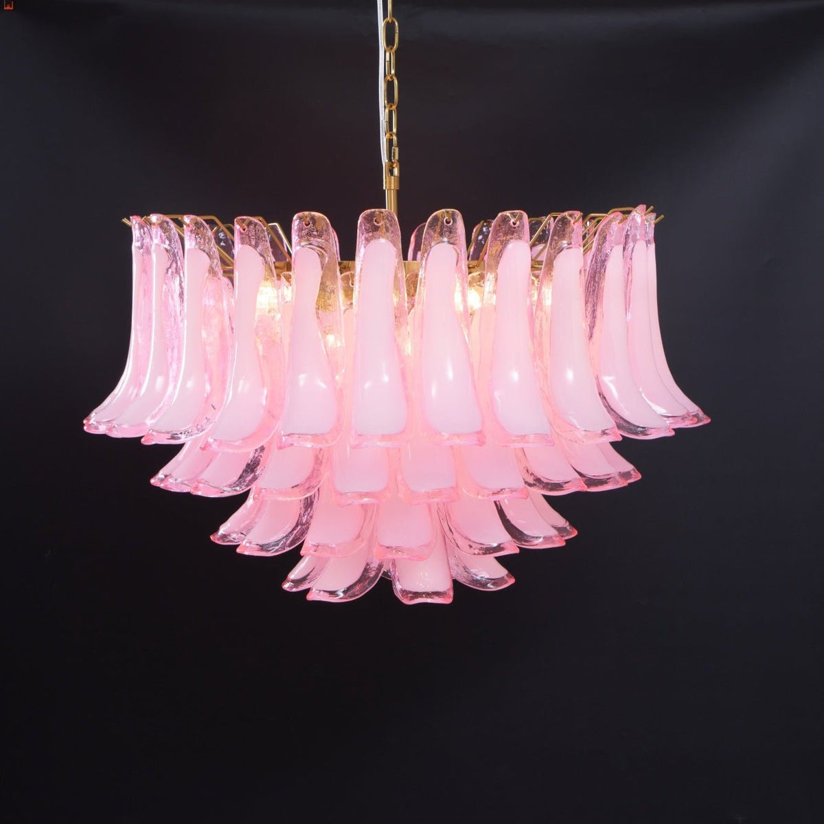 Fiora Pink Glass Chandelier Main image