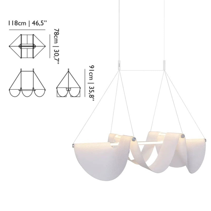 Floating Gauze Chandelier