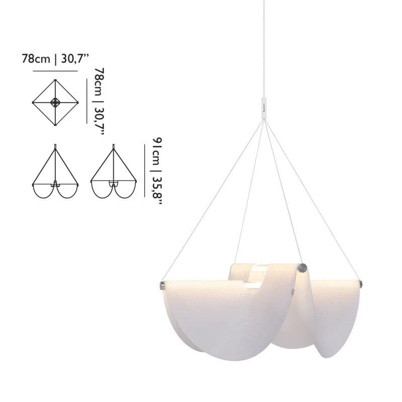 Floating Gauze Chandelier