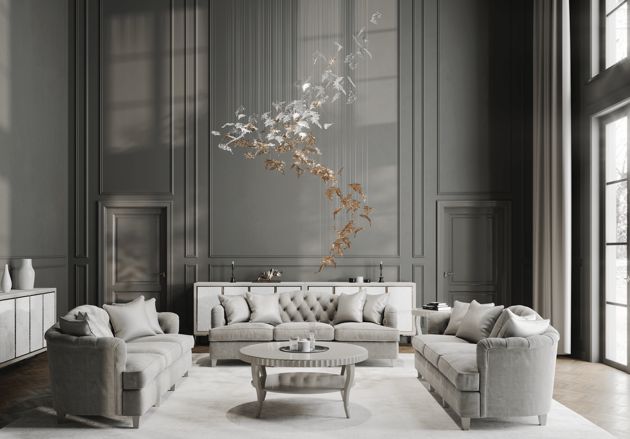 Organic Leaf Chandelier - CasaraHouse