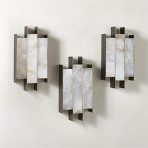 Folded Alabaster Panel Sconce