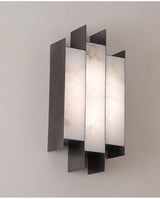 Folded Alabaster Panel Sconce