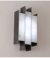 Folded Alabaster Panel Sconce