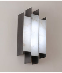 Folded Alabaster Panel Sconce