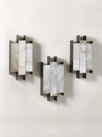 Folded Alabaster Panel Sconce