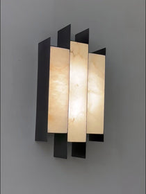Folded Alabaster Panel Sconce