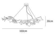 Folio Branch Brass Chandelier
