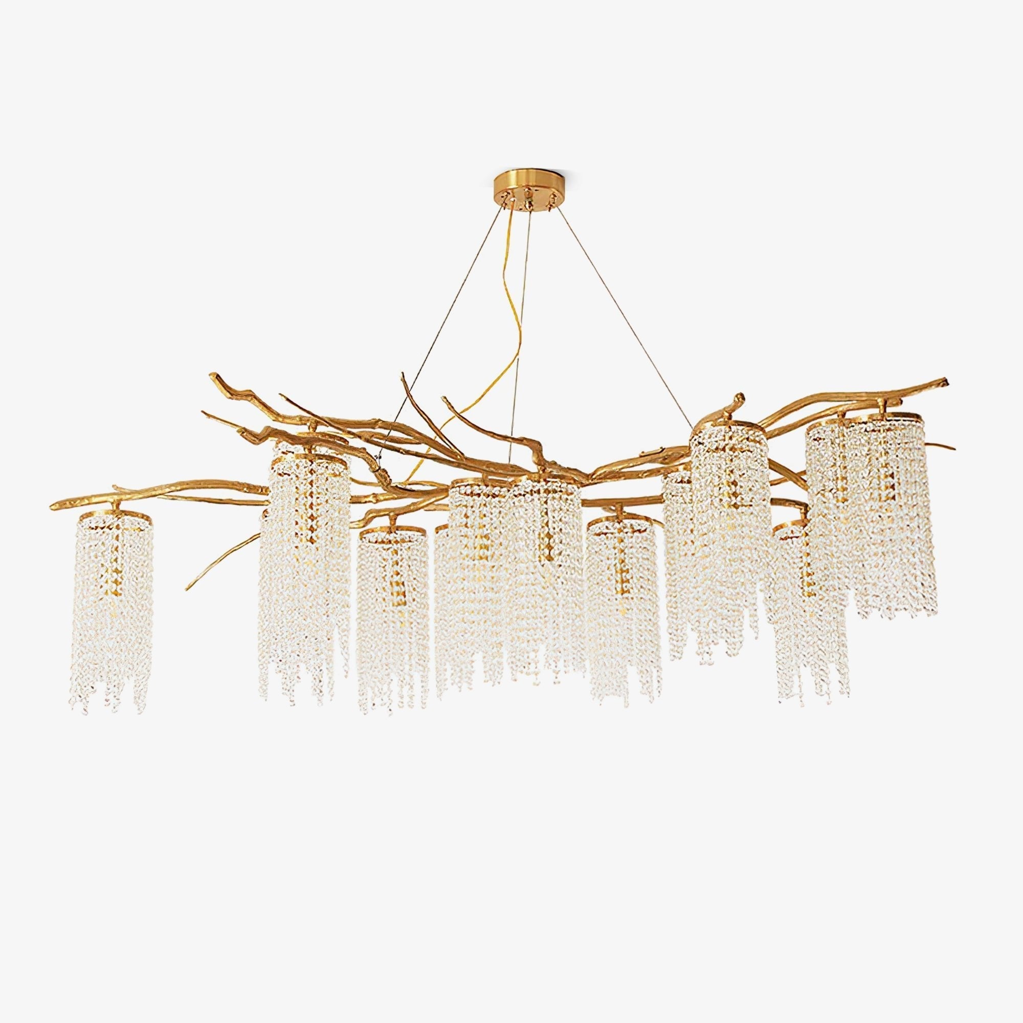 Forest Dawn Brass Chandelier Secondary image