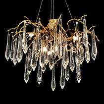 Raindrop Crystal Branches Chandelier French Style For Dining Living Room
