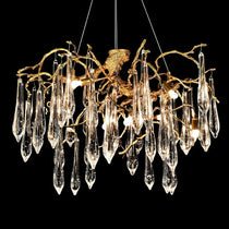 Raindrop Crystal Branches Chandelier French Style For Dining Living Room