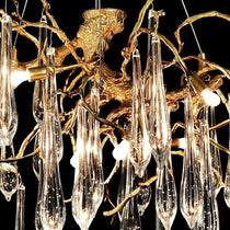 Raindrop Crystal Branches Chandelier French Style For Dining Living Room