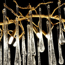 Raindrop Crystal Branches Chandelier French Style For Dining Living Room
