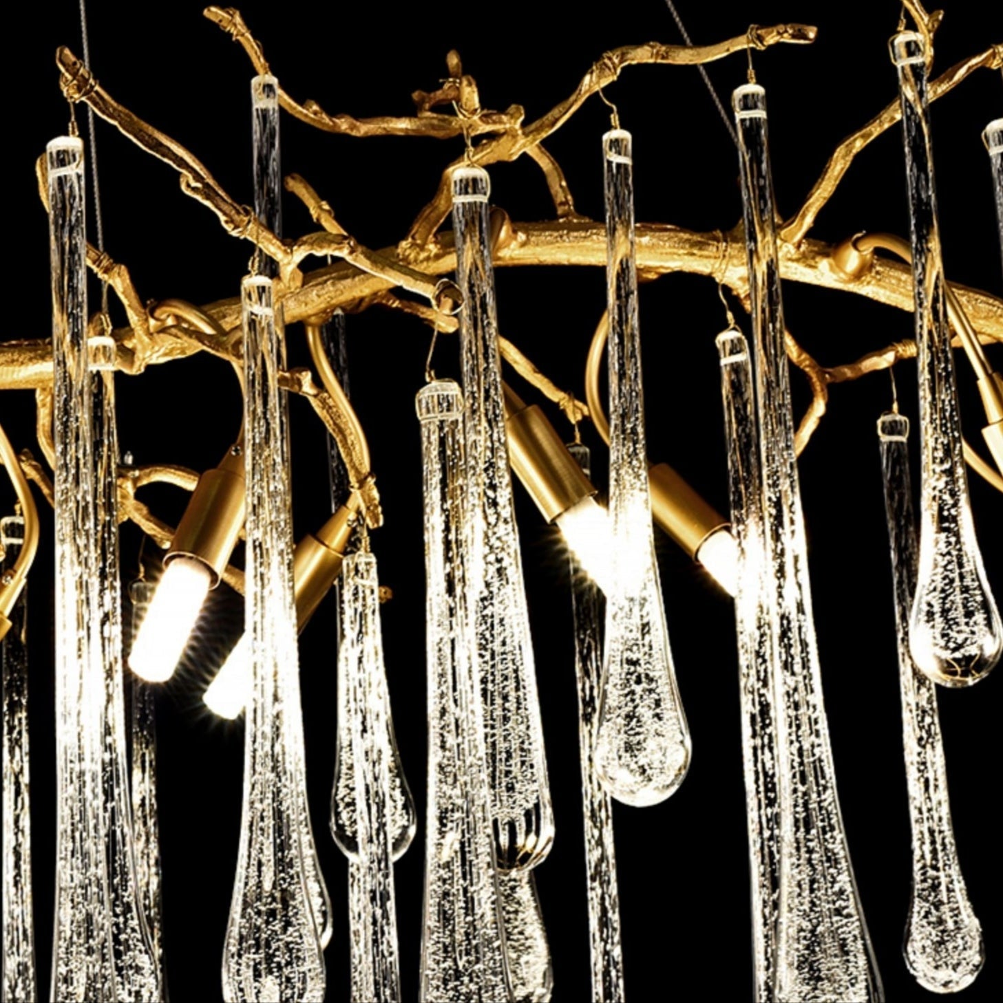 Raindrop Crystal Branches Chandelier French Style For Dining Living Room