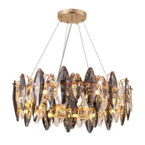 Incandescencia 23 1/4"W Brass and Crystal 8-Light Chandelier
