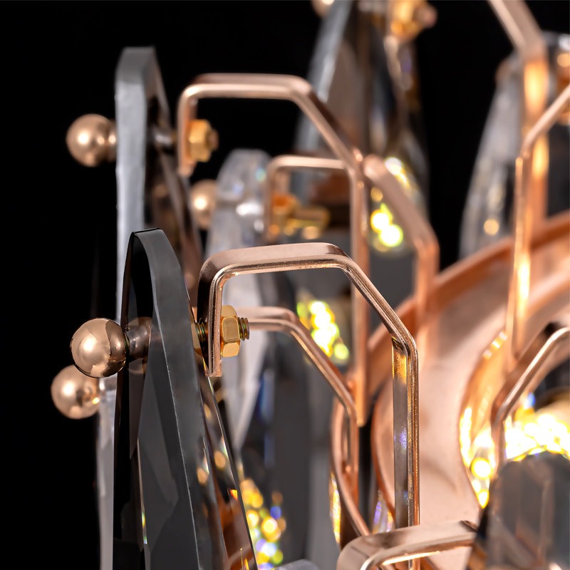 Incandescencia 23 1/4"W Brass and Crystal 8-Light Chandelier